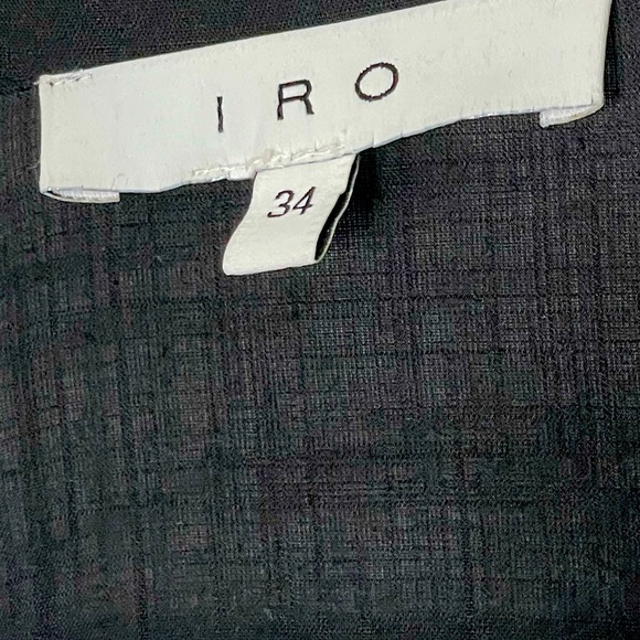 IRO Black Lace Up Boho Ruffle Finley Blouse. Size XS - Picture 7 of 11